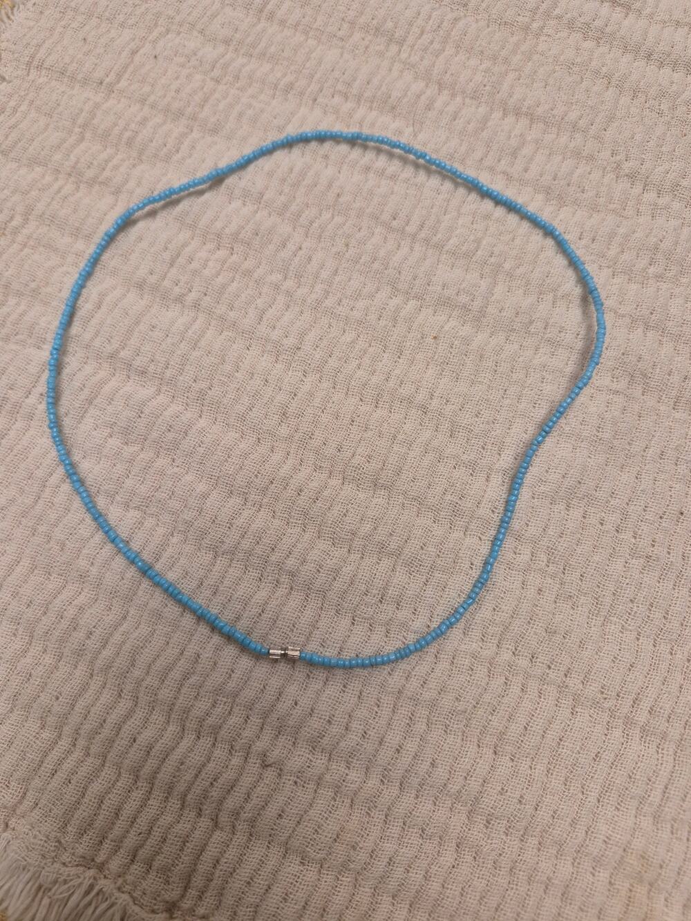 Beaded Turquoise Choker Necklace